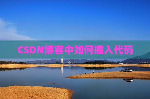 CSDN博客中如何插入代码